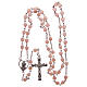 Rosary in plastic and metal with 6mm heart-shaped beads s4