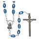 Rosary in plastic with 5x3 mm oval beads s2
