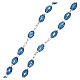 Plastic rosary with oval blue beads 5x3 mm s3