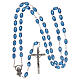 Plastic rosary with oval blue beads 5x3 mm s4