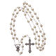 Imitation pearl rosary 5 mm beads with caps s4