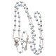 Imitation pearl rosary round light blue beads 4 mm s4