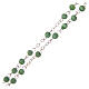 Rosenkranz mit grünen Perlen aus Perlmuttimitation, 4 mm s3