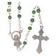 Green semi-pearl rosary 4 mm s2