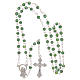 Green semi-pearl rosary 4 mm s4