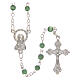 Imitation pearl rosary green beads 4 mm s1