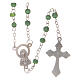 Imitation pearl rosary green beads 4 mm s2