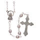 Pink semi-pearl rosary 5 mm with cotters s2