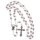 Pink semi-pearl rosary 5 mm with cotters s4