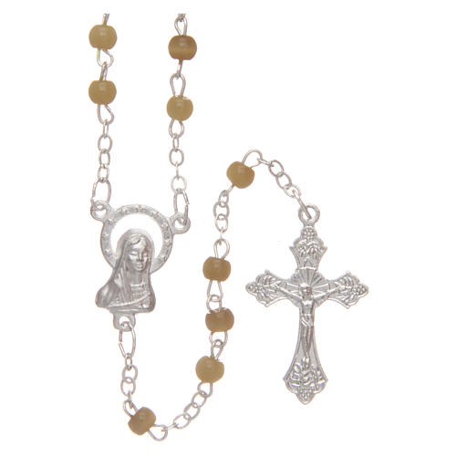 Semi-pearl topaz rosary 4 mm 1