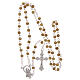 Imitation pearl rosary round topaz color beads 4 mm s4