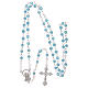 Aquamarine semi-pearl rosary 4 mm s4