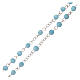 Imitation pearl rosary round light blue beads 4 mm s3