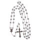 White semi-pearl rosary 5 mm with cotters s4