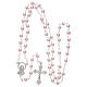 Pink semi-pearl rosary 4 mm s4