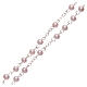 Imitation pearl rosary pink beads 4 mm s3