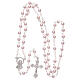 Imitation pearl rosary pink beads 4 mm s4