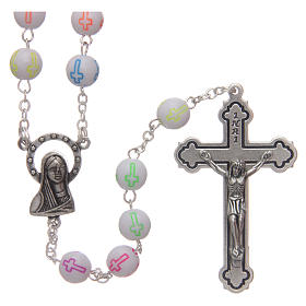 Multicoloured rosary 8mm beads