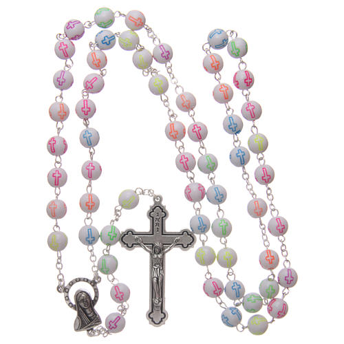 Multicoloured rosary 8mm beads 4