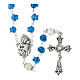 Rosario rose Madonna con bambino resina celeste 5 mm s1