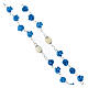 Rosario rose Madonna con bambino resina celeste 5 mm s3