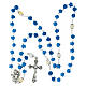 Rosario rose Madonna con bambino resina celeste 5 mm s4