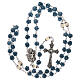 Rosary roses Virgin Mary with Child light blue resin 5 mm s4