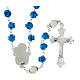 Rosary roses Virgin Mary with Child light blue resin 5 mm s2