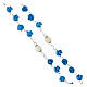 Rosary roses Virgin Mary with Child light blue resin 5 mm s3