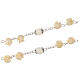 Rosary roses Virgin Mary with Child beige resin 5 mm s3