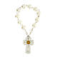 Zehner Rosenkranz, weiße Perlen, Glasdose, Erstkommunion s3