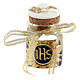 Ivory rosary in a glass jar, IHS, Holy Communion s1