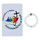 Single decade rosary of Jubilee 2025 with card, glass beads s1