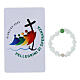 Single decade rosary of Jubilee 2025 with card, glass beads s3