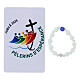 Single decade rosary of Jubilee 2025 with card, glass beads s4