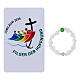 Single decade rosary of Jubilee 2025 with card, glass beads s7