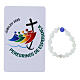 Single decade rosary of Jubilee 2025 with card, glass beads s8