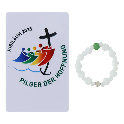 Decade rosary Jubilee 2025 glass with card 7