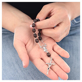 Single decade rosary of Jubilee 2025 with card, wooden beads