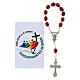 Single decade rosary of Jubilee 2025 with card, wooden beads s1