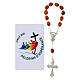 Single decade rosary of Jubilee 2025 with card, wooden beads s4