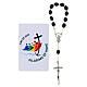 Single decade rosary of Jubilee 2025 with card, wooden beads s5