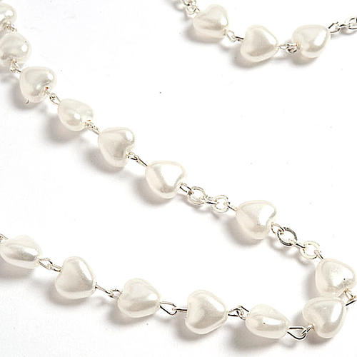 Heart-shaped beads pearled rosary 8