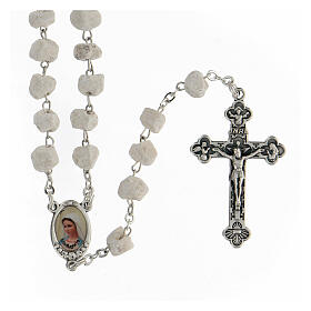 Rosary beads Medjugorje stone Mary and Jesus
