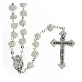 Rosary beads Medjugorje stone Mary and Jesus