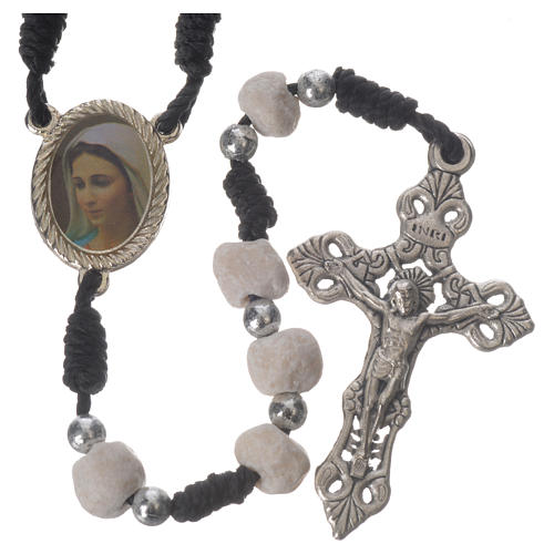 Rosary beads Medjugorje stone and string 1