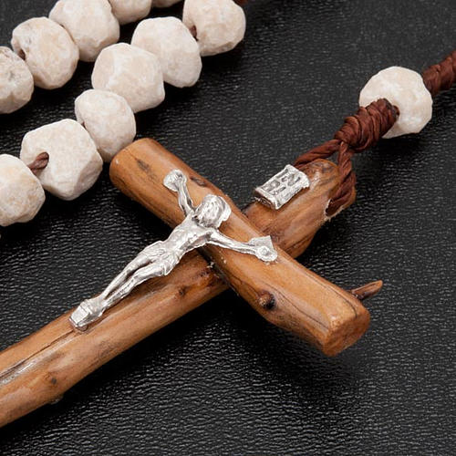 Rosario Medjugorje pietra legno e corda 3