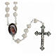 Medjugorje rosary in white stone s1