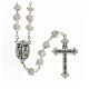 Medjugorje rosary in white stone s2