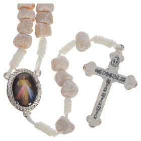 Terços Medjugorje: Terço Medjugorje pedra fio branco